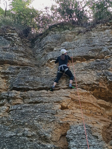 Sortie falaise Handi à Limas avec La Dégaine