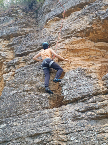 Sortie falaise Handi à Limas avec La Dégaine