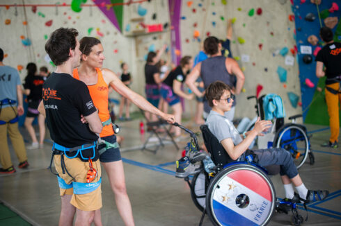 Evénement escalade handi valide organisé par la Dégaine 19 juin 2024