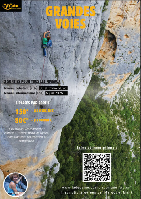 Sorties grandes voies avec La Dégaine