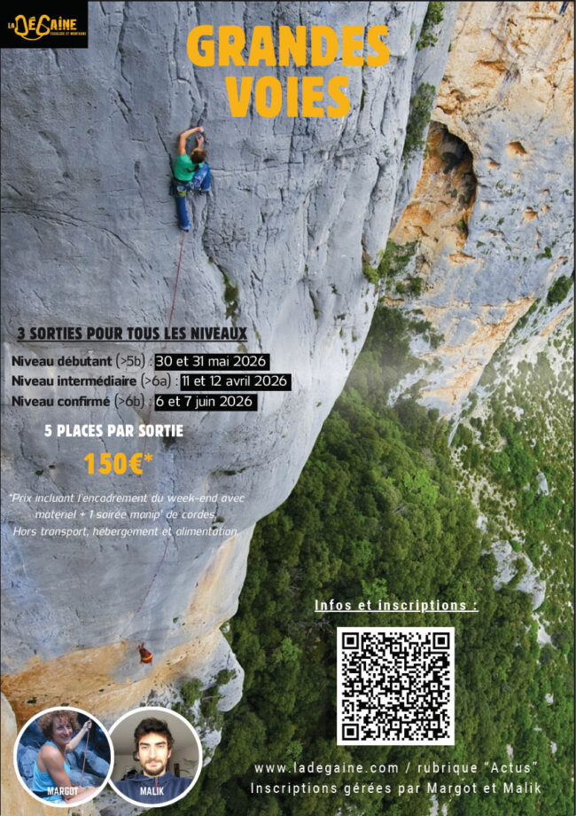 Sorties grandes voies avec La Dégaine