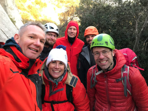 Sortie falaise à Seynes janvier 2020