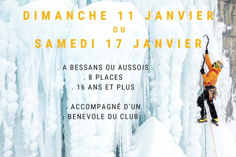 initiation cascade de glace pour les adultes avec la Dégaine