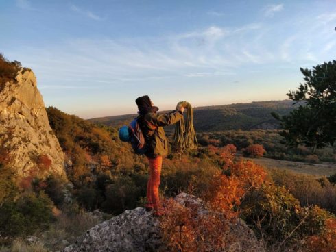 Margo Journet sortie falaise dans le Gard