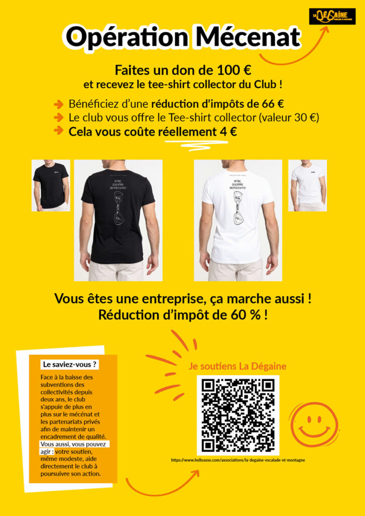 Faites un don de 100 € et recevez le tee-shirt collector du Club !