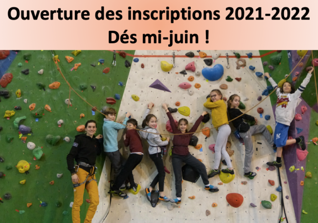 Ouverure des inscriptions 2021 Ouverure des inscriptions 2021