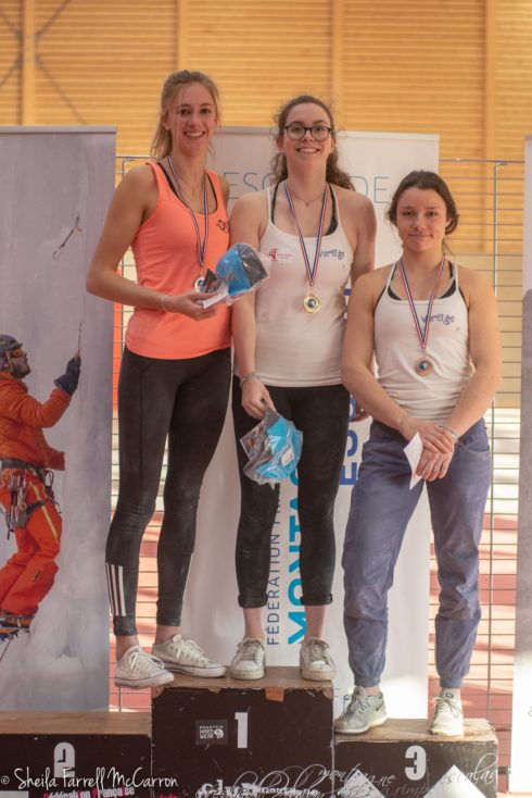 podium-cadette-coline-championnat-departemental-bloc