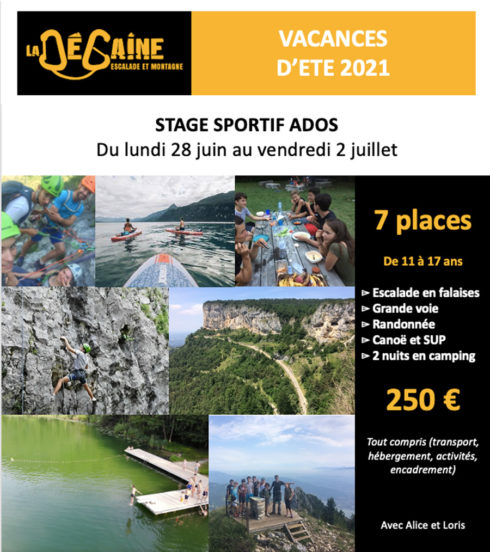 stage ados avec La Dégaine