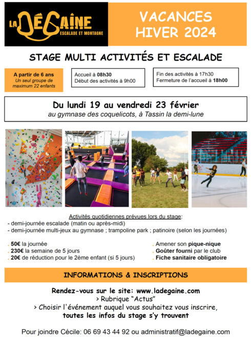 Stages multi-activités hiver 2024