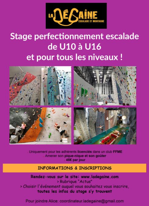 stage perfectionnement escalade