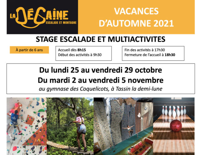 Stage vacances automne 2021 LA DEGAINE Stage vacances automne 2021 LA DEGAINE