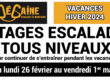 Les stages escalade tous niveaux, vacances hiver 2024